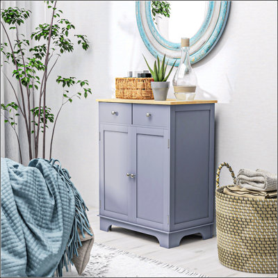 Armoire avec 2 tiroirs et tablettes réglables