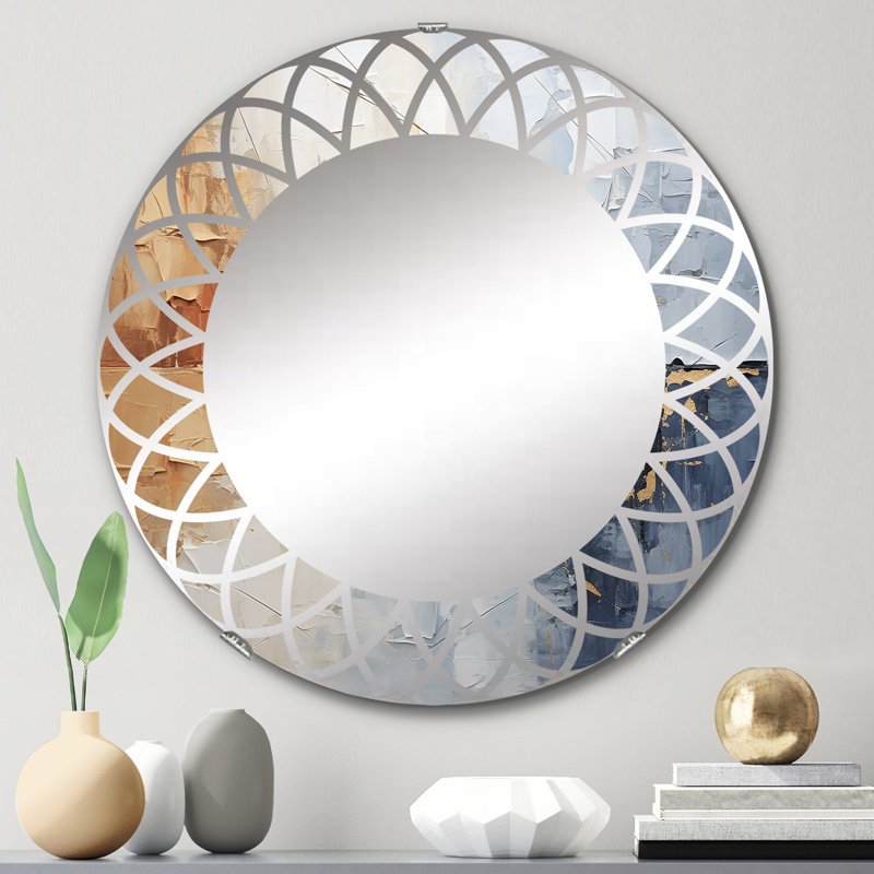 Miroir mural rond Ciocia - Paysages, 24 po x 24 po