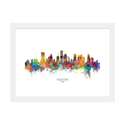 Houston Texas Skyline par Michael Tompsett-impression d’art graphique