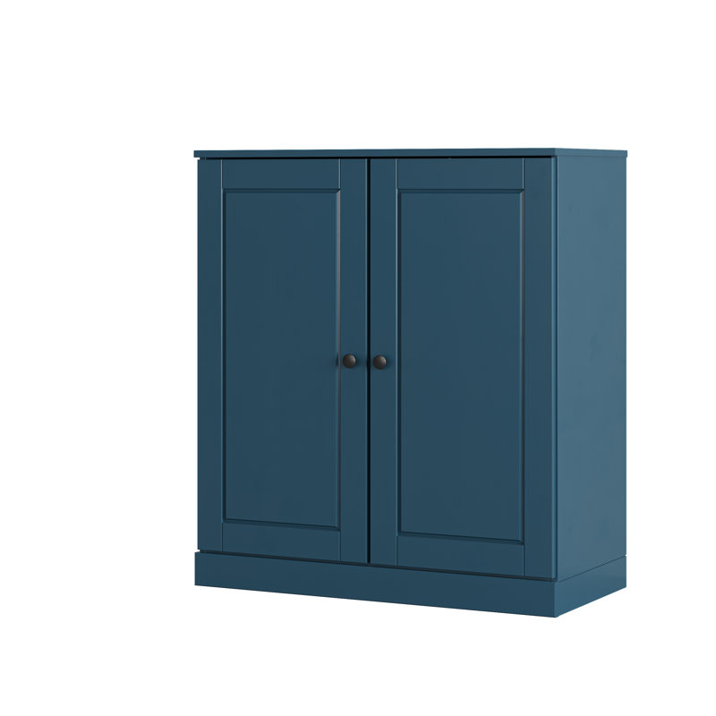 Armoire de rangement à chaussures 100% en bois massif avec portes à panneaux surélevés, tablettes réglables, rangement de rangement empilable peu encombrant, l 32 po x H 35,75 po