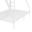 Lit superposé en métal simple au-dessus d'un lit double, adolescents et adultes, finition blanche, construction, fonctionnement silencieux, espace de rangement inférieur, structure, construction stable, lit double design, adolescents, conception compacte, fonction, fonctionnalité