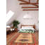 Tapis rouge en laine noué à la main de conception unique 6 pi 3 po x 9 pi 1 po Heathre