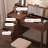 All Solid Wood Simple Clamshell Mirror Dressing Table