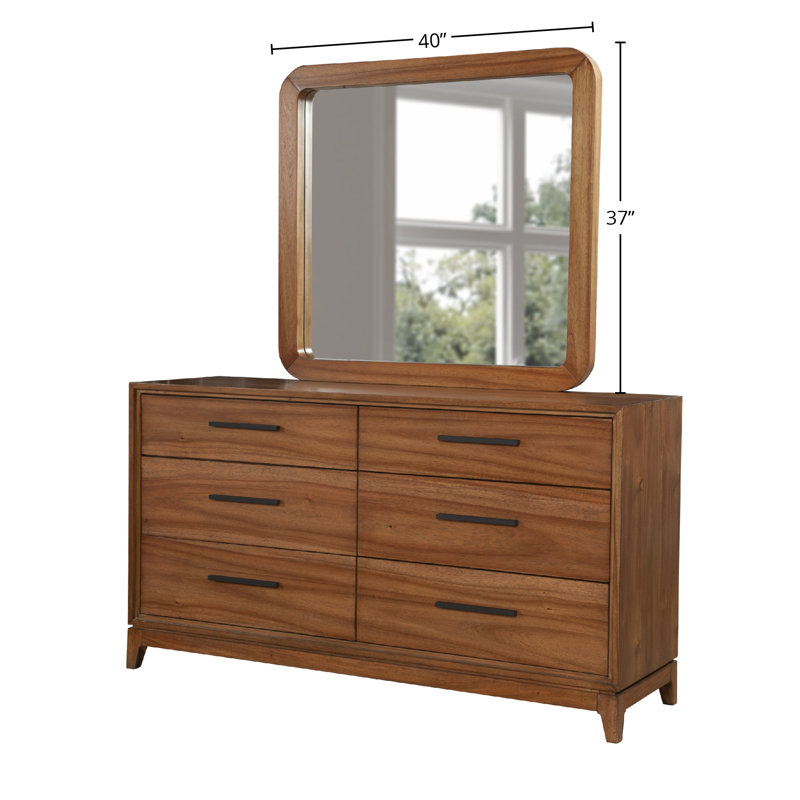 Wrightia Rectangle Mirror, Honey Maple