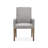 Extendable Rectangular Dining Table With 2 Arm Benches And 2 Grey Arm Chairs-1507271593-1507271508