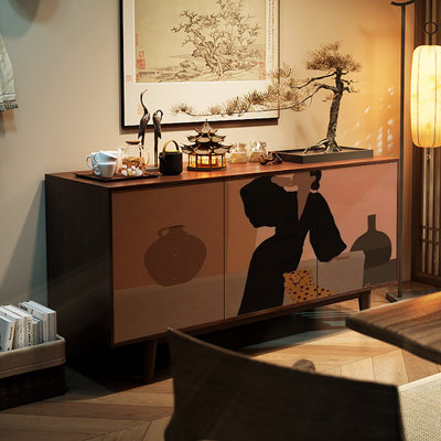 Buffet multifonctionnel à trois portes