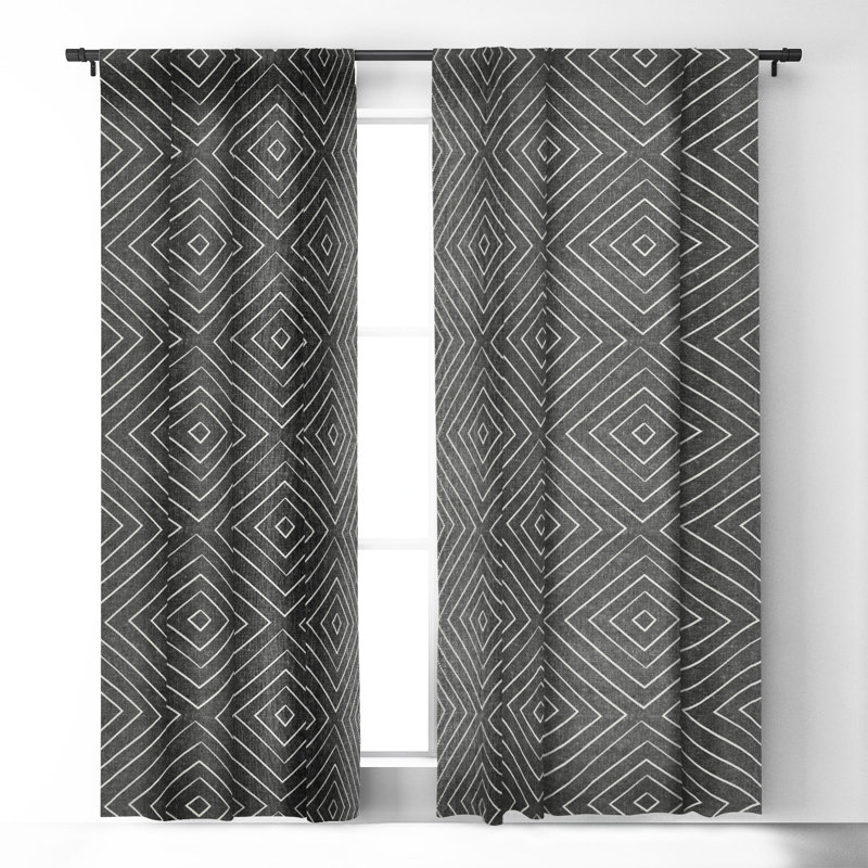 Rideau occultant en polyester Wulfe, L 50 po x L 96 po