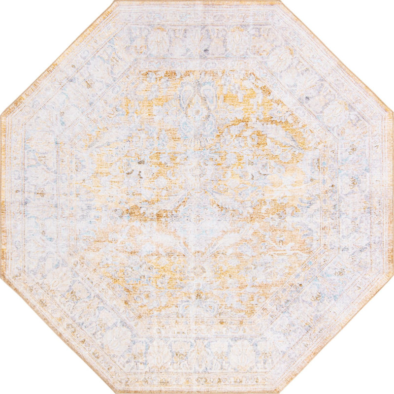 Saphira Chenille Oriental Indoor Rug, Octagon 7'6" x 7'6"