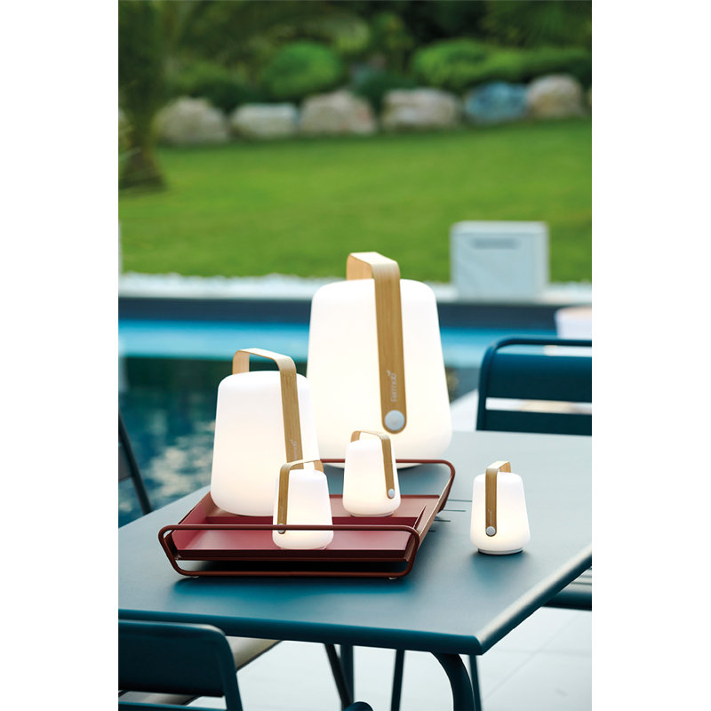 Balad LED Outdoor Wall Lantern, Bamboo, 15" H x 11" W x 11" D