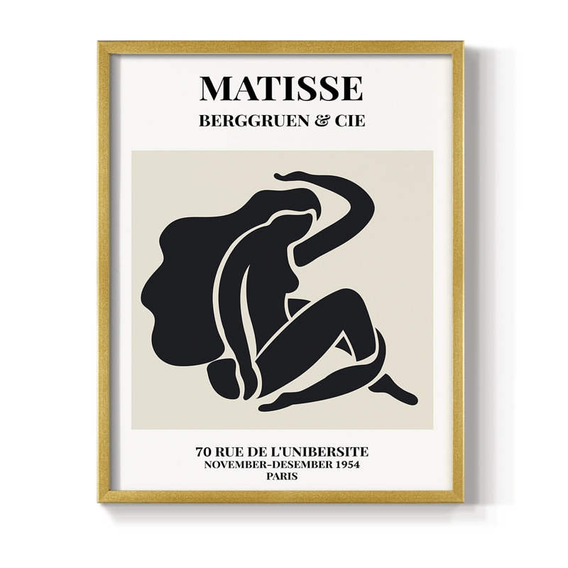 Matisse CXLIV Framed Print - Solid Wood, 20" H x 16" W