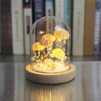 Lampe décorative, petite veilleuse rétro avec ampoule à DEL pour le salon, la chambre, le couloir, le patio à l'intérieur et à l'extérieur, magnifique veilleuse d'oursin de 10 ml