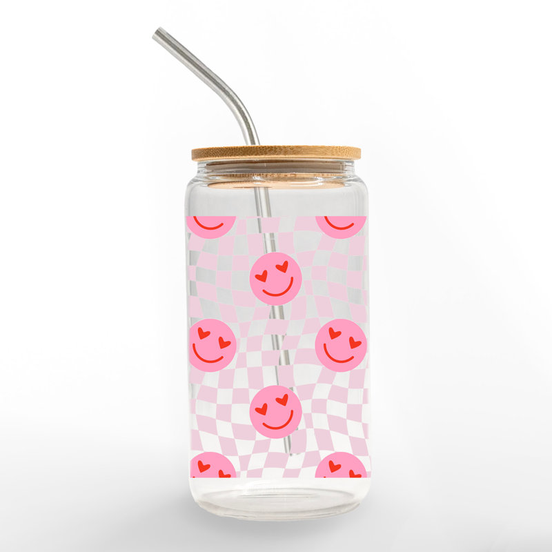 Tasse en verre Smiley Face Check