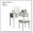 Transitional Style Vanity Set With Storage Drawers, Central Mirror, And Padded Stool For Elegant Bedroom Furniture-1111715549