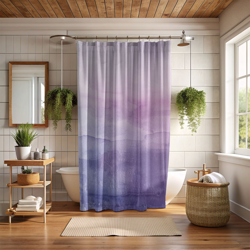 Rideau de douche standard 1 pièce, H 74 po x l 35 po