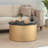 Modern Accent Cylindrical Round Coffee Table with Black Top-106785945
