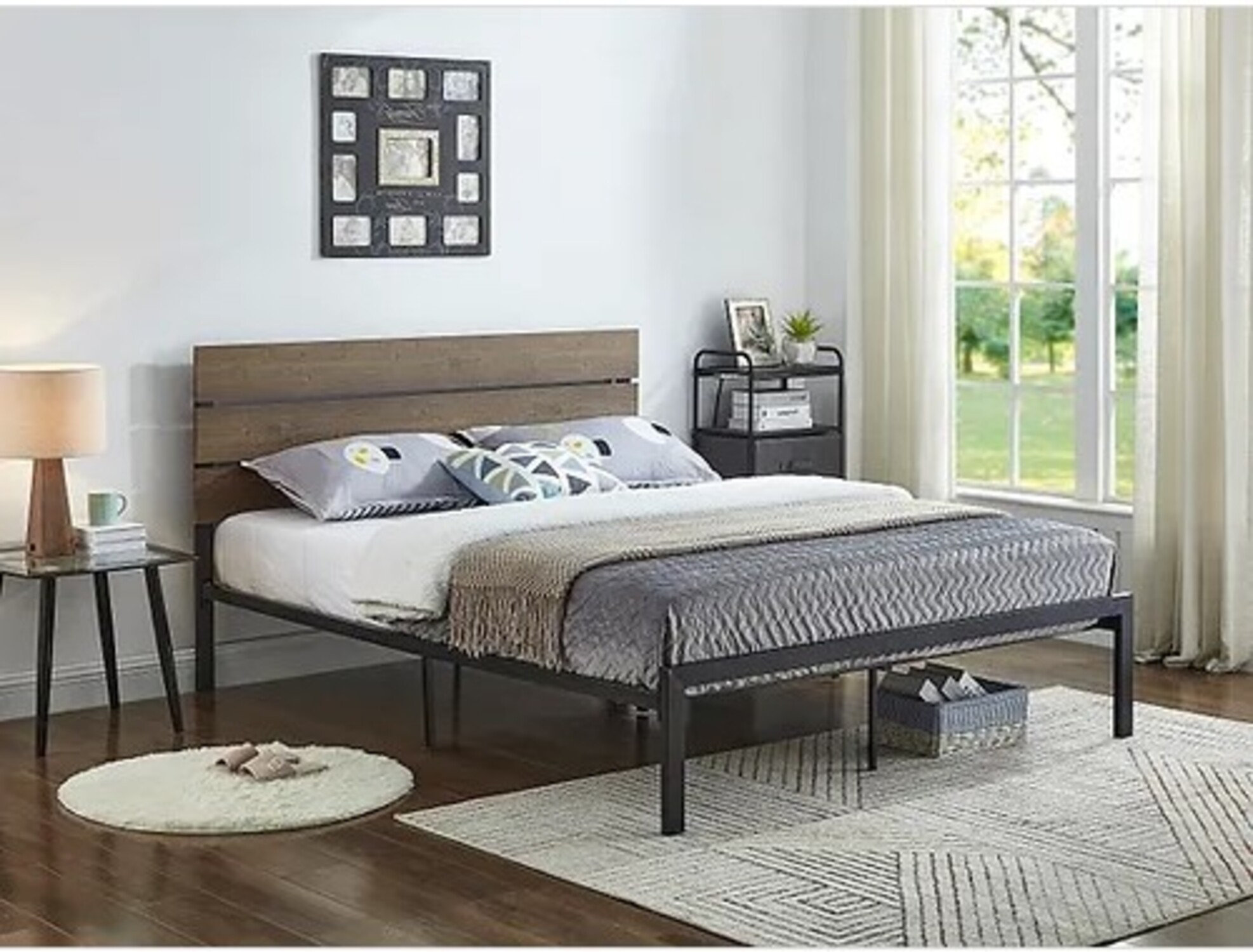 17 Stories Metal Wingback Bed Wayfair