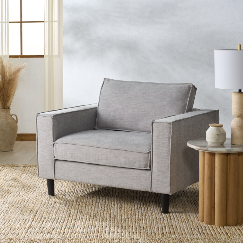 Fauteuil Bugarin, Polyester gris clair