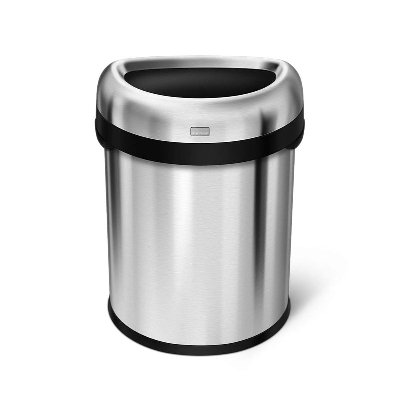 Stainless Steel Open Kitchen Trash Can - 21 Gallons, Steel
