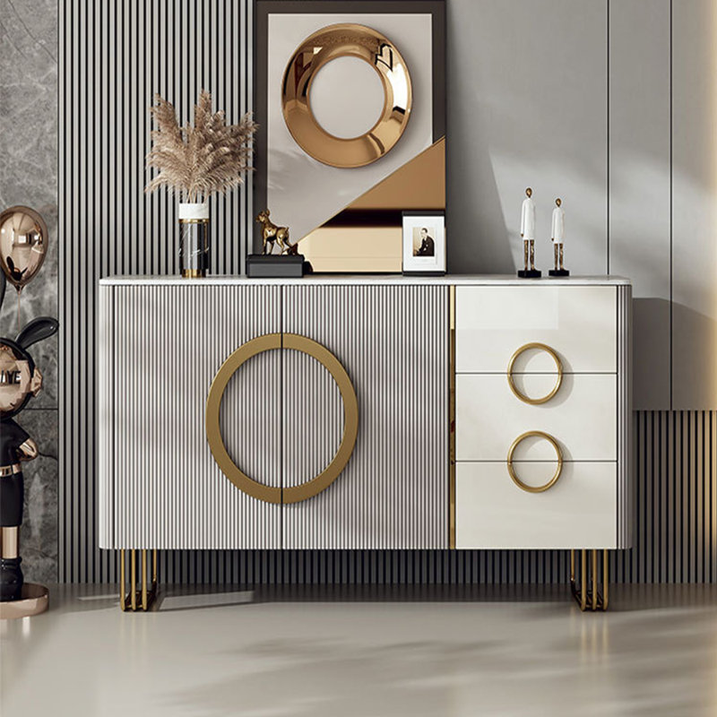 Armoire latérale moderne et simple avec fonction de rangement, H 31,5 po x l 62,99 po x P 15,75 po