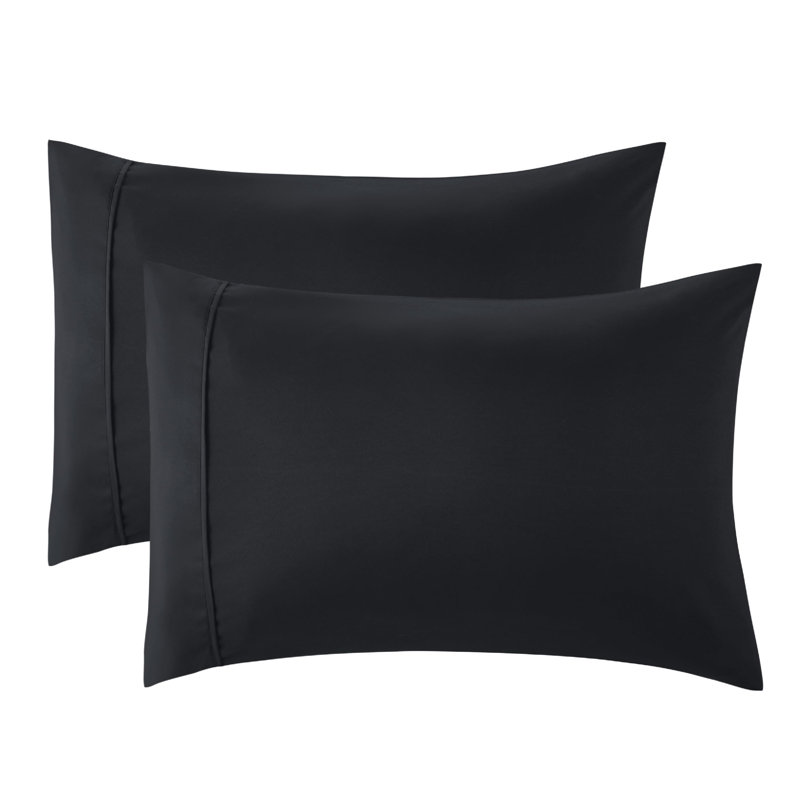 Bedsure Decorative Boho Pillow Shams With Envelope Closure, Black, Standard Pillow Case