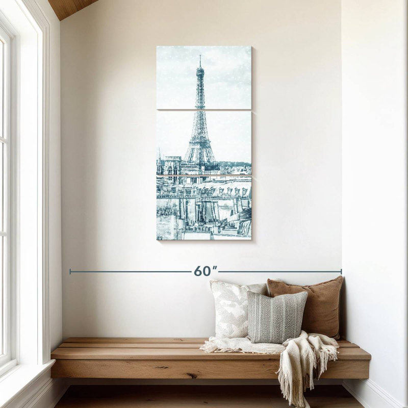 Retro Eiffel Tower, 44" H x 21" W