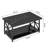 Faux Marble Top Rectangular Coffee Table With Black Metal Frame, 2 Tier Coffee Table With Storage Shelf, Rectangular Center Table For Living Room Modern Style For Living Room, Office, Balcony-922889885