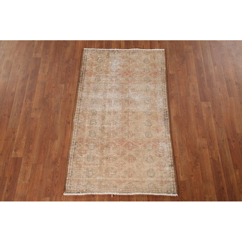 Tapis géométrique délavé traditionnel 3 x 5