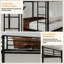 Lit superposé en fer carré durable avec des rails de sécurité, un look minimaliste moderne, idéal pour une chambre d'enfant, une chambre d'amis ou un espace commun, un assemblage facile et une performance durable-1435270385-1435270388