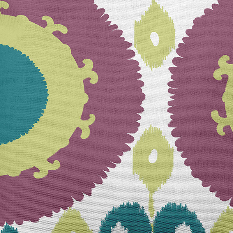 Housse et insert pour coussin carré Happy Hippy, Mauve / bleu sarcelle, H 16 po x l 16 po
