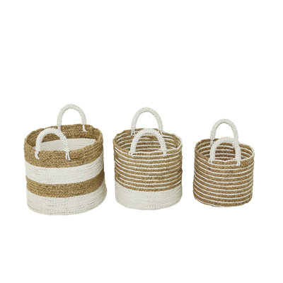 3 Piece Seagrass Basket Set