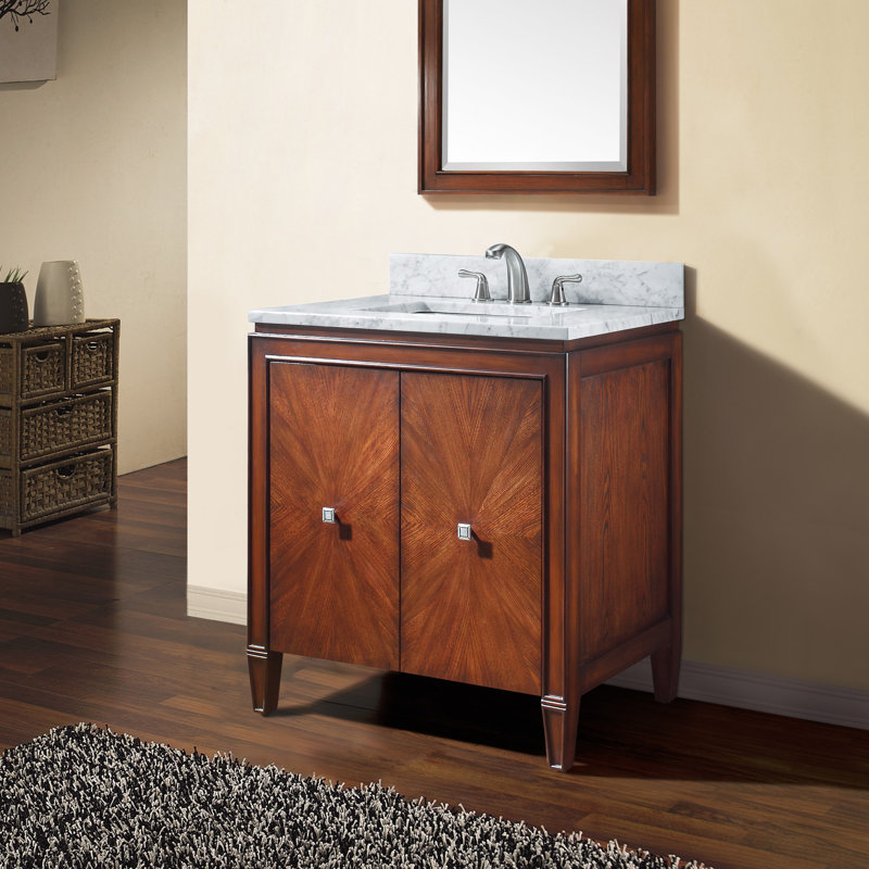 Brentwood 31" Single Bathroom Vanity Set, Carrera White