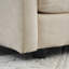 Canapé modulaire en chenille beige: 2 pour un salon modulaire confortable avec assise profonde