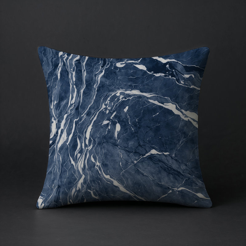 Coussin décoratif intérieur et extérieur Modern, Gris abstrait 210, Carré 18 po