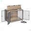 Table d'appoint style cage pour chien avec bol rotatif