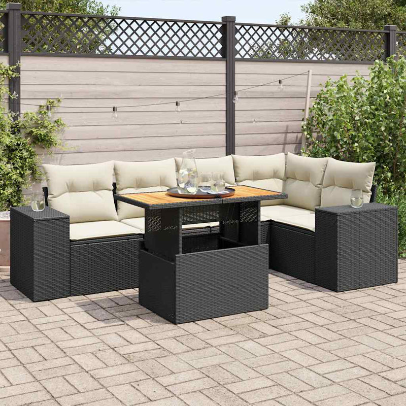 Vidaxl Garden Sofa Set Black