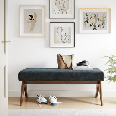 Banc rembourré en tissu Lyra