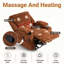 93cm Wide Chenille Standard Recliner with Massager-204539759