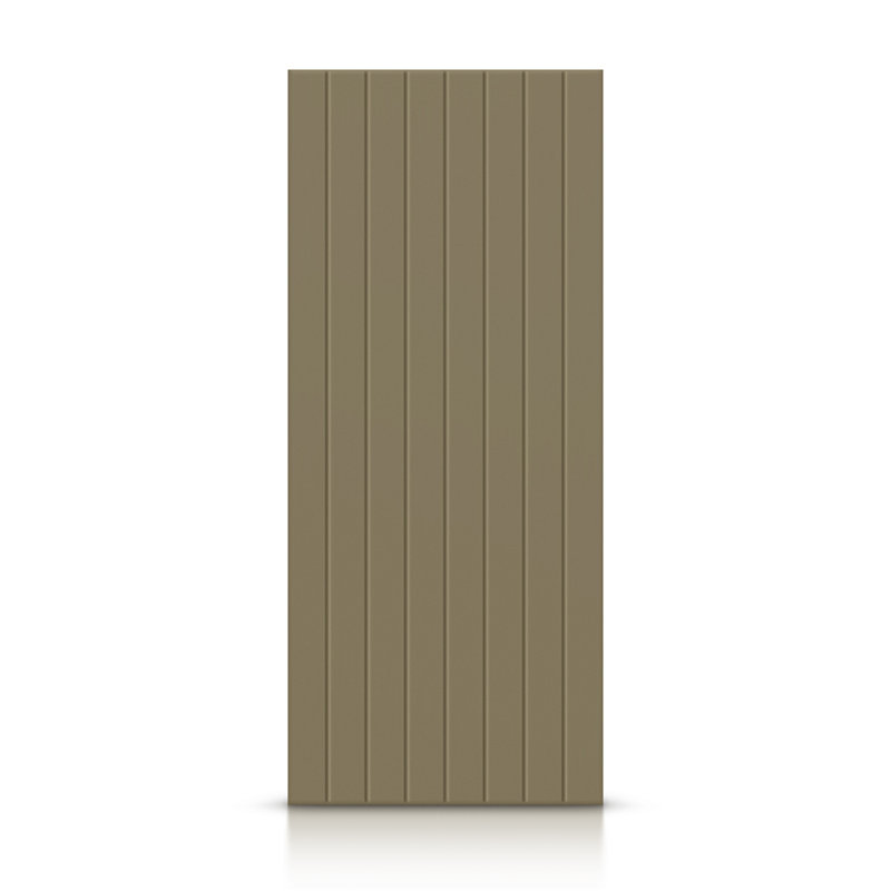 Porte standard peinte en bois manufacturé, H 84 po x l 42 po, Vert olive