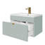 Ensemble de meuble-lavabo mural moderne 24 po - Poignées sauge / or Loft Collection-824064425-824064430