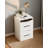 3 In 1 Vanity Desk With Plip Top Mirror,Small Make Up Vanity Set With Visible Glass Desktop