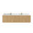 Sonoma Floating Teak 84'' Double Bathroom Vanity with Quartz Top