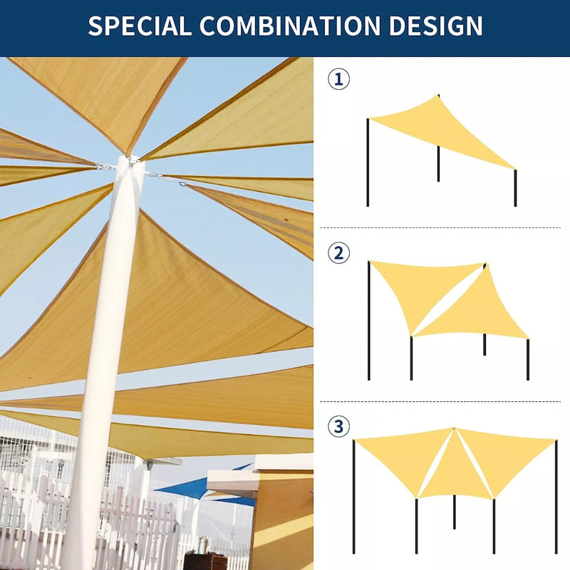 8' Triangle Shade Sail, Rust-Red