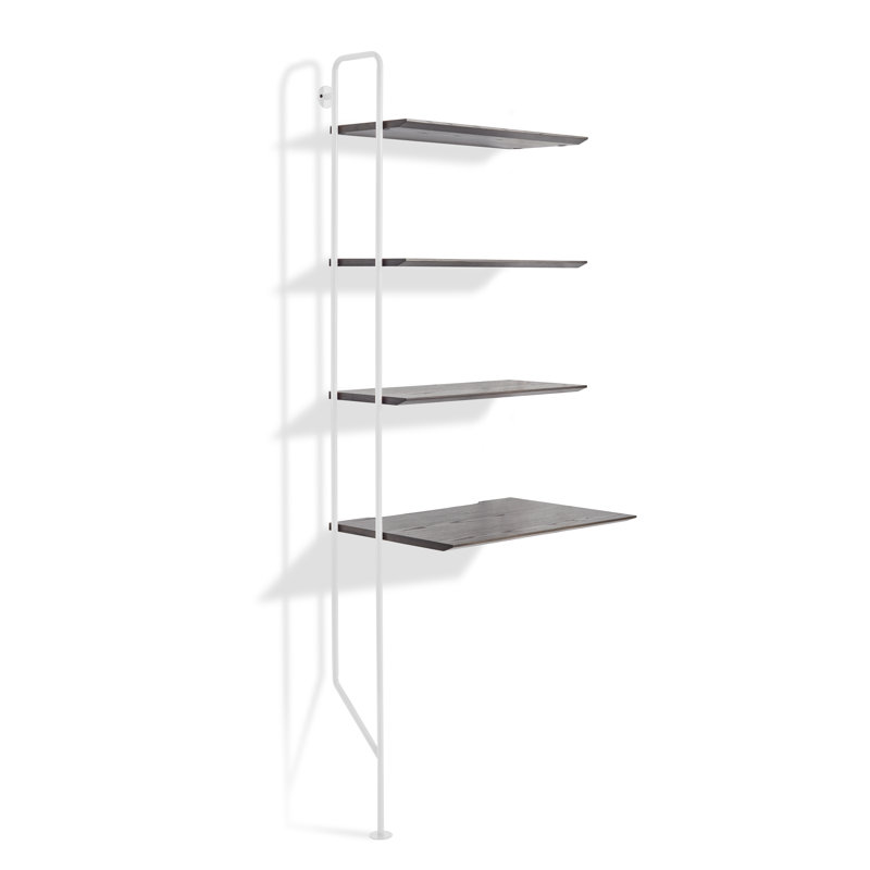 Hitch Ladder Desk, White, Walnut