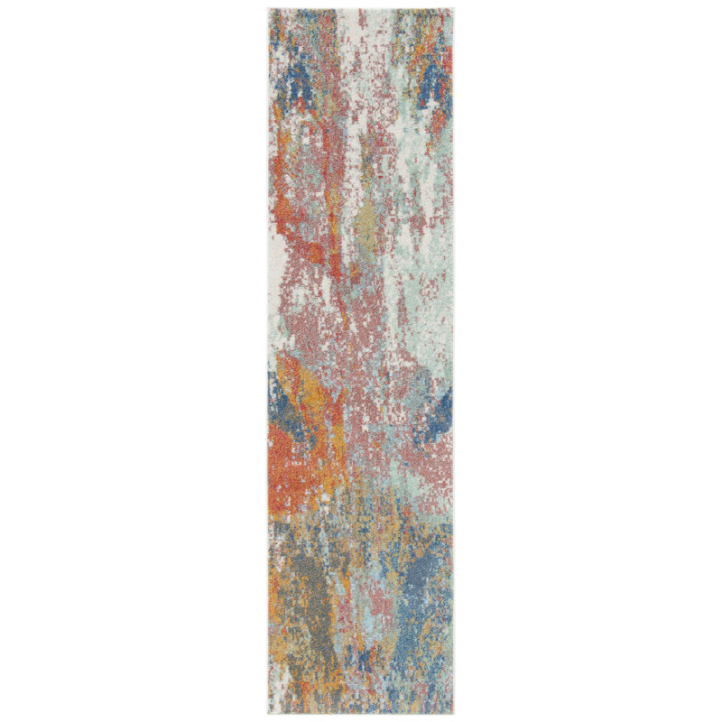 Kenna Performance Abstract Rug, Runner 2' x 8'