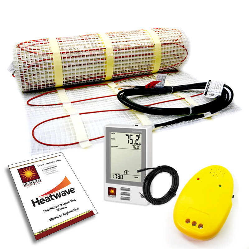 240V Electric Underfloor Heating System Kit, 585.6" L x 20" W