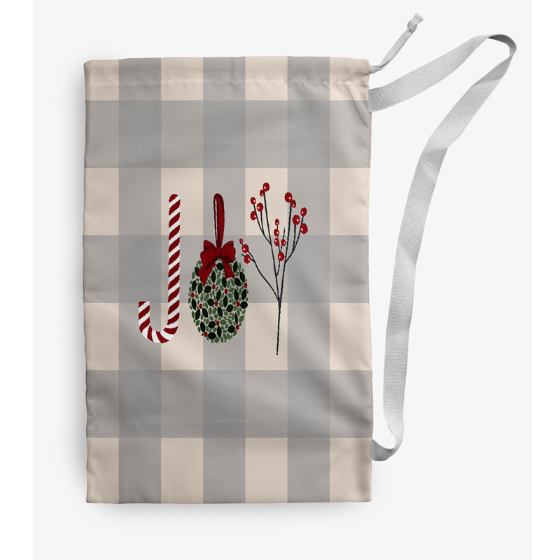 Fabric Laundry Bag with Handles, Gray, Small (29" H x 18" W)