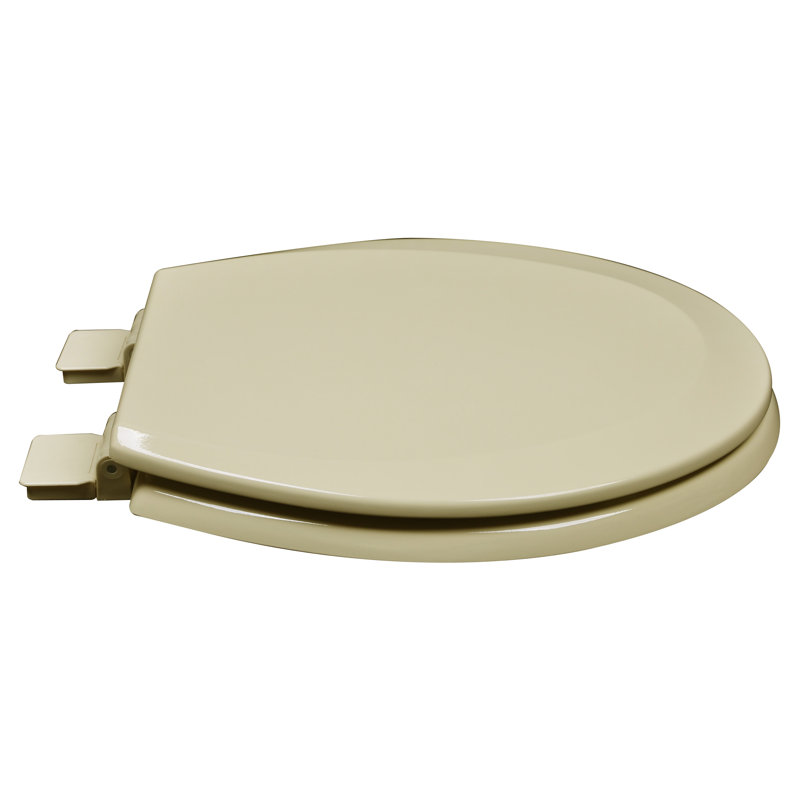 Siège de toilette rond en bois moulé, Amande