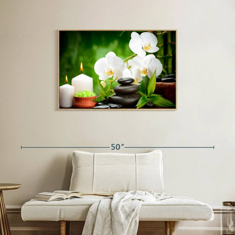 Spa, 37" X 25", Floating Frame Natural Wood