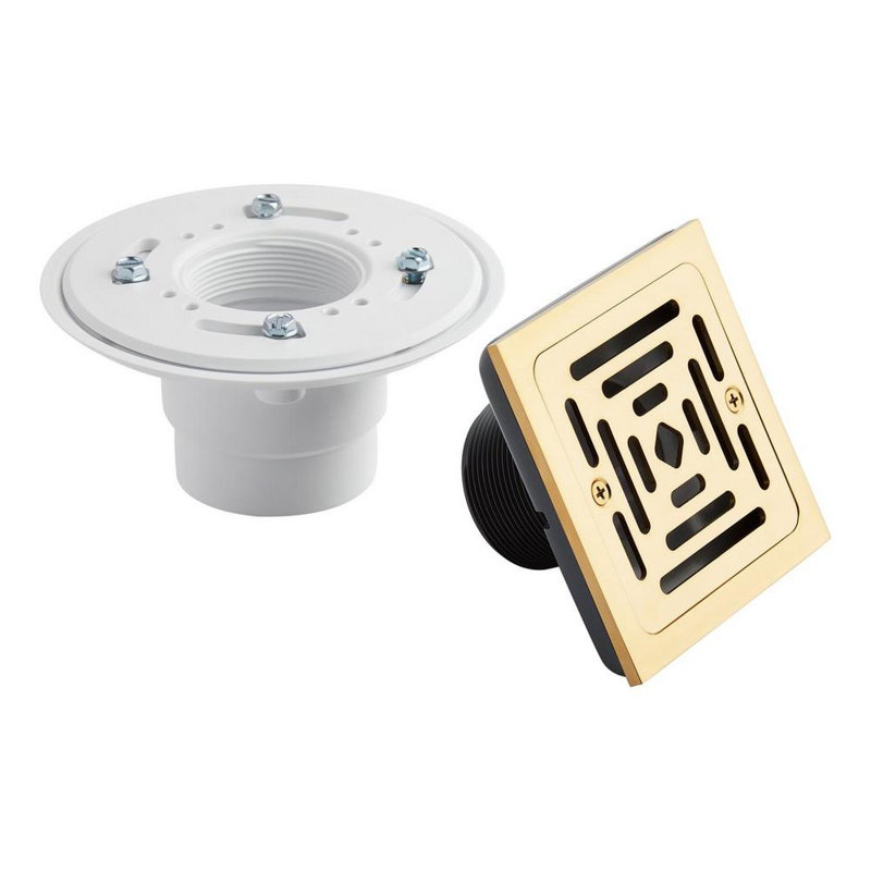 Adelphi Square Shower Drain, Yes, Brushed Gold
