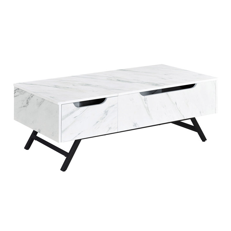 White Coffee Table with Lift Top